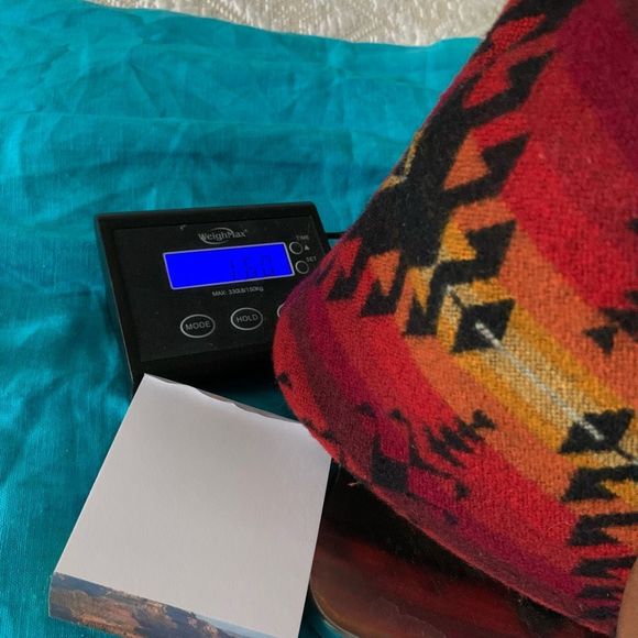 PENDLETON WOOL red orange Aztec large tote bag - Picture 9 of 10